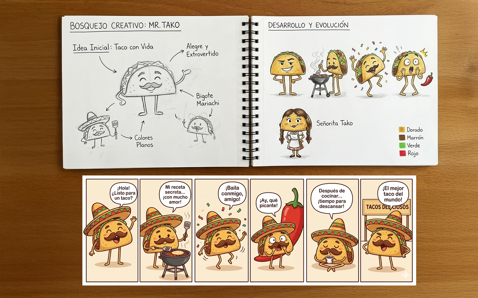 Progetto di mascotte aziendale per identità di marca - Gloria Cárdenas